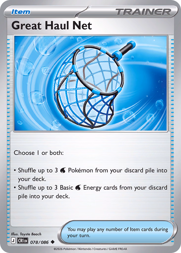 Great Haul Net Pokemon card (078/086, Chaos Rising)