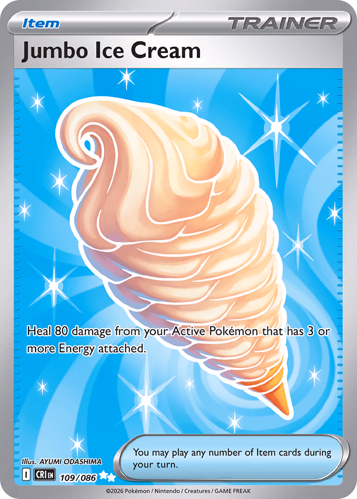 Jumbo Ice Cream Pokemon card (109/086, Chaos Rising)