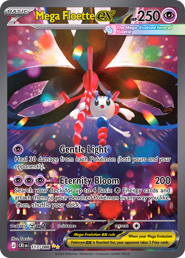 Mega Floette ex Pokemon card (117/086, Chaos Rising)