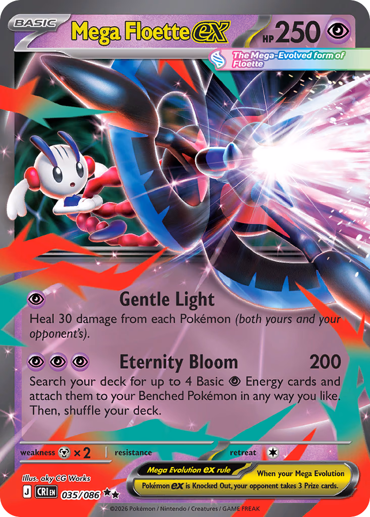 Mega Floette ex Pokemon card (035/086, Chaos Rising)