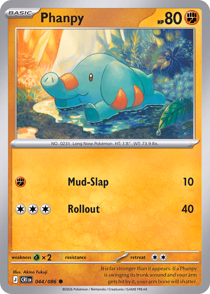 Phanpy Pokemon card (044/086, Chaos Rising)