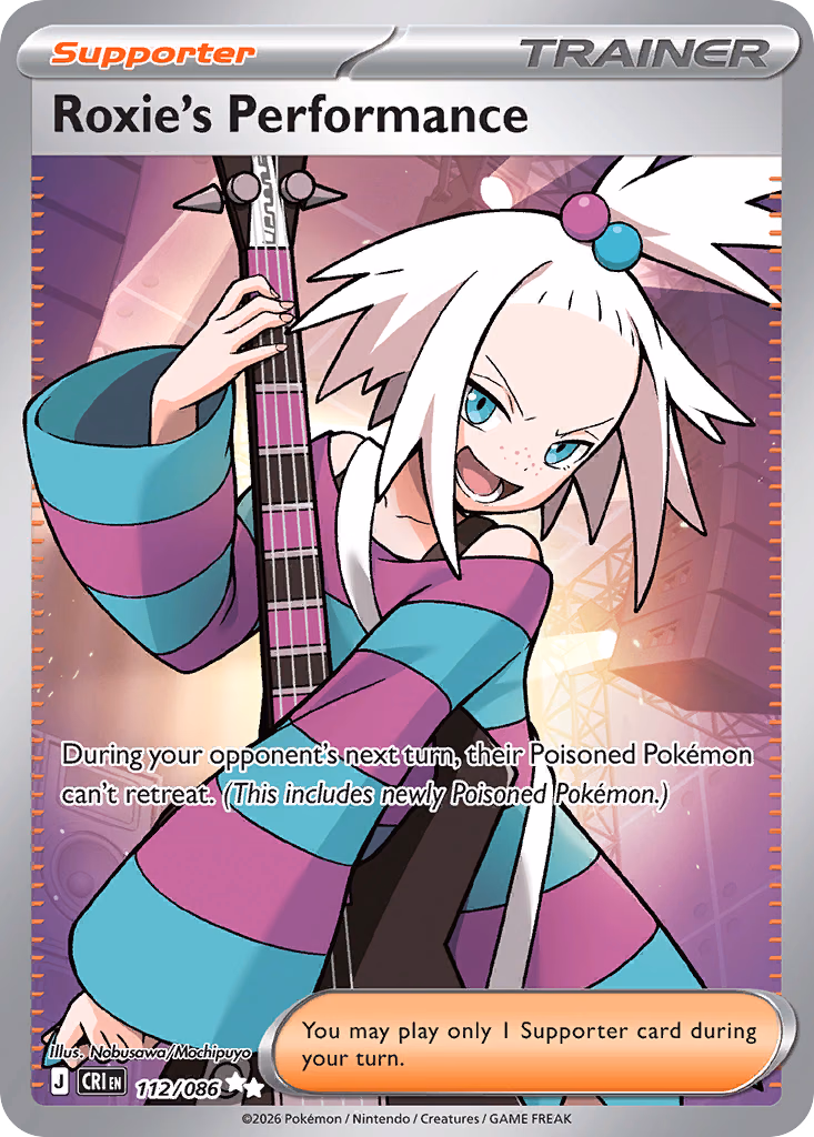Roxie's Performance Pokemon card (112/086, Chaos Rising)