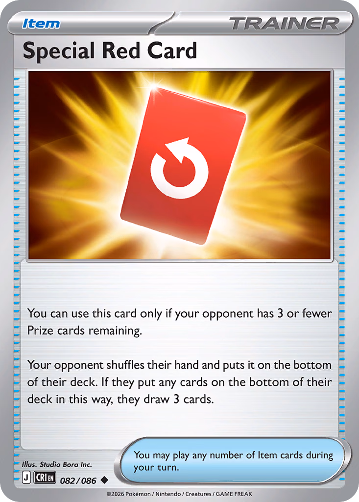 Special Red Card Pokemon card (082/086, Chaos Rising)