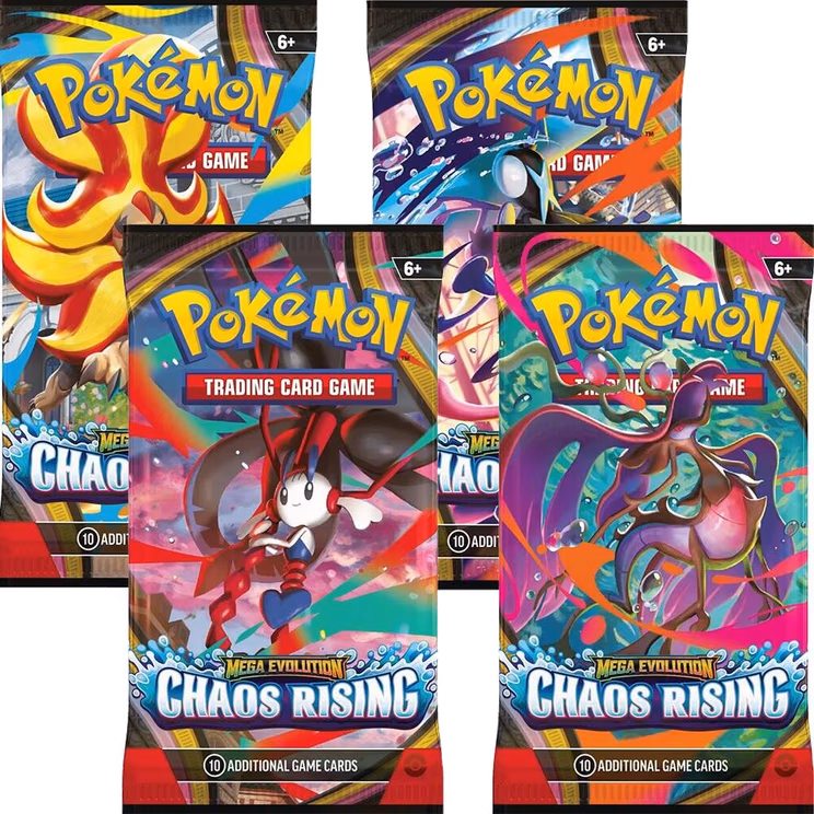 Pokemon Chaos Rising Booster Pack Art Bundle [Set of 4]