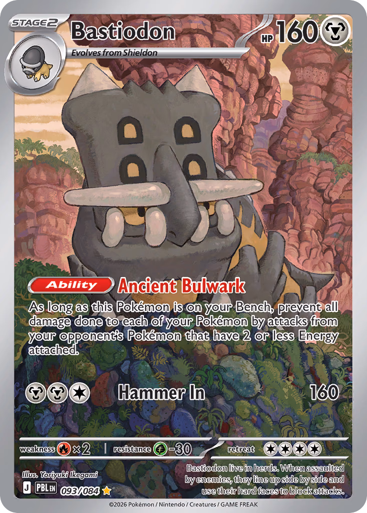Bastiodon Pokemon card (093/084, Pitch Black)