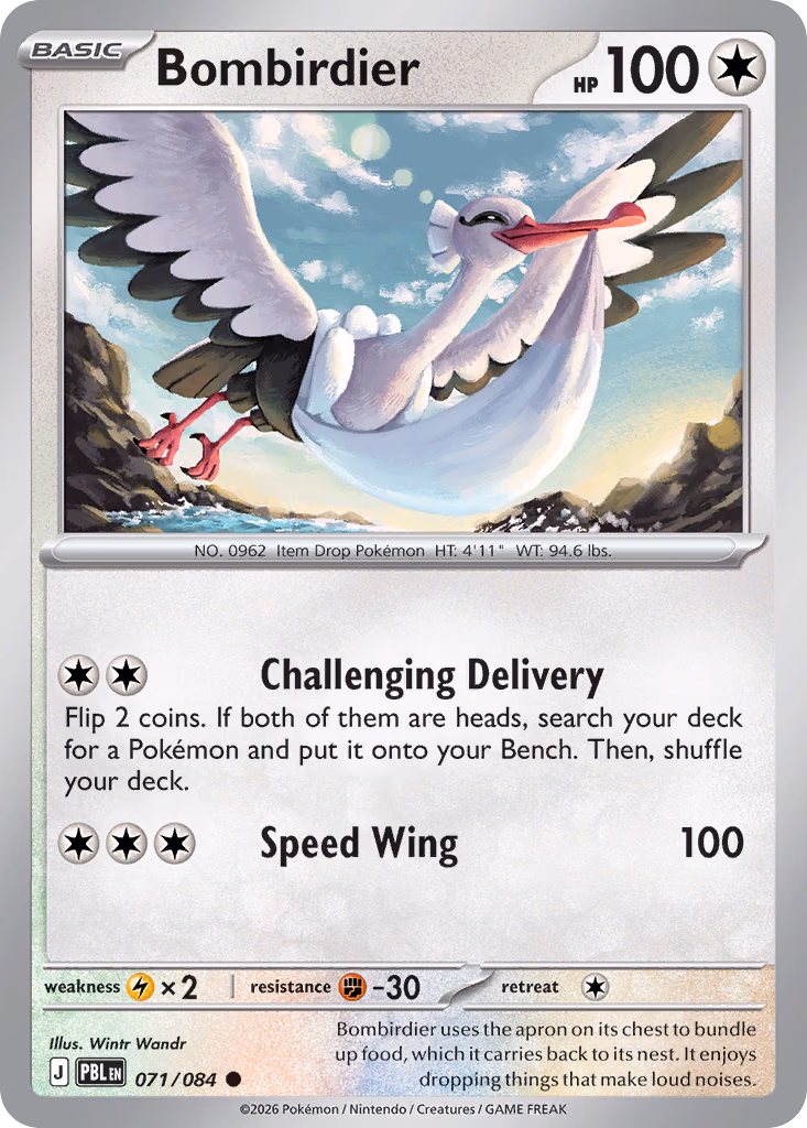 Bombirdier Pokemon card (071/084, Pitch Black)