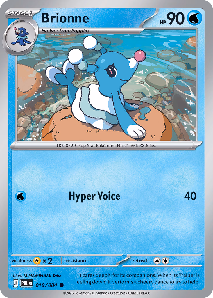 Brionne Pokemon card (019/084, Pitch Black)