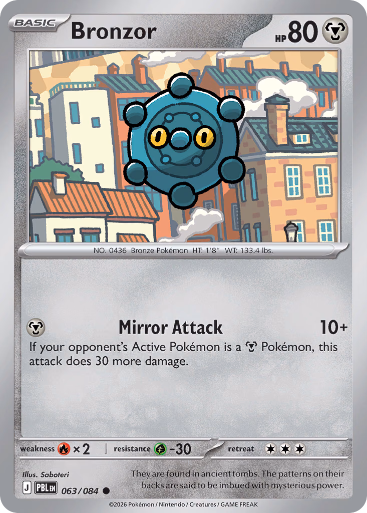 Bronzor Pokemon card (063/084, Pitch Black)