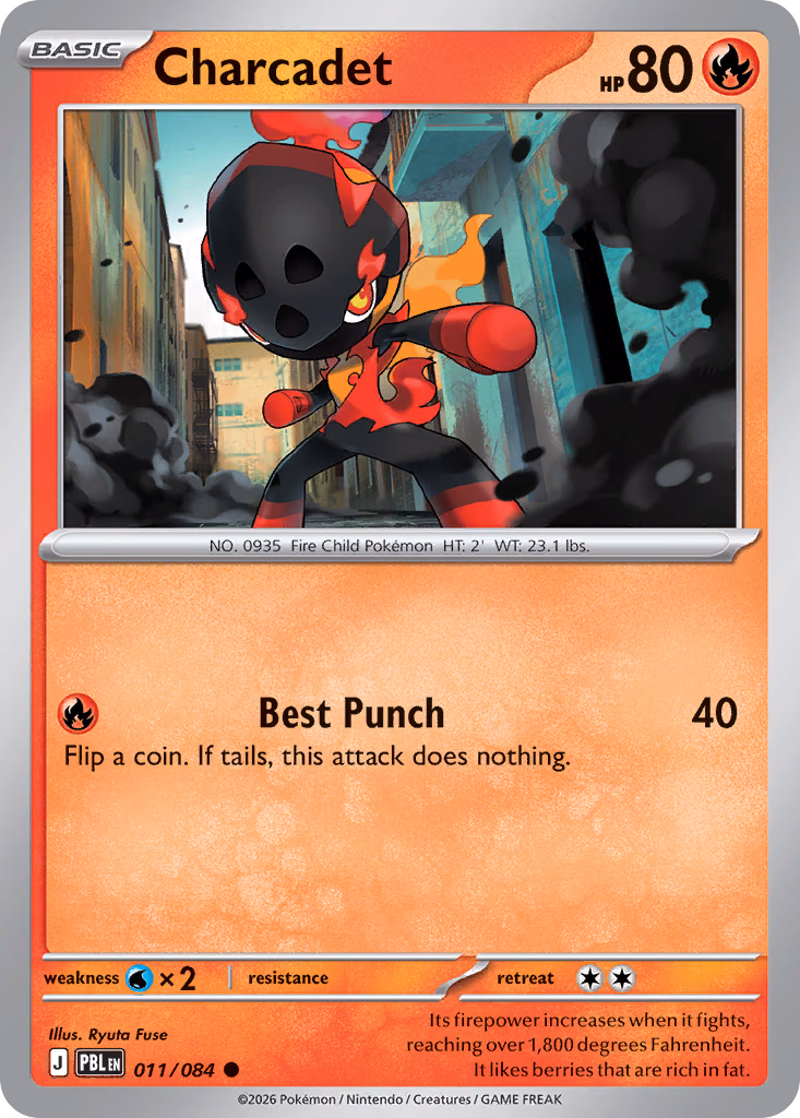 Charcadet Pokemon card (011/084, Pitch Black)