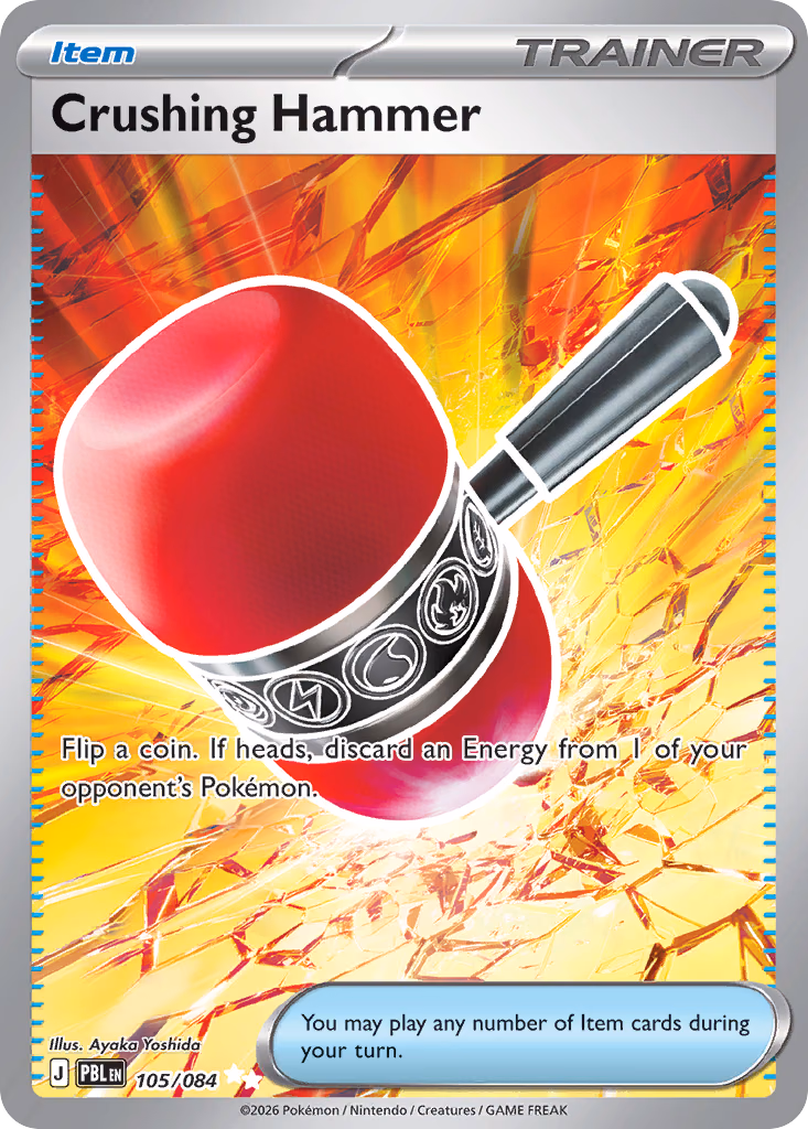 Crushing Hammer Pokemon card (105/084, Pitch Black)