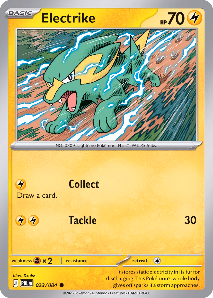 Electrike Pokemon card (023/084, Pitch Black)
