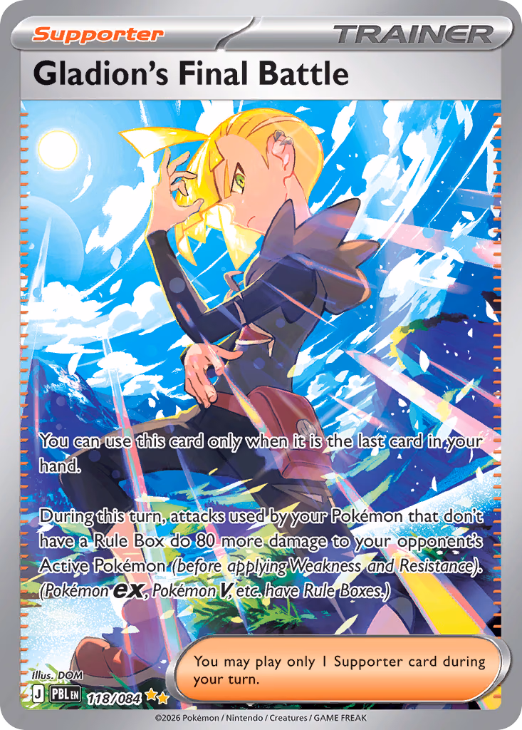 Gladion's Final Battle Pokemon card (118/084, Pitch Black)