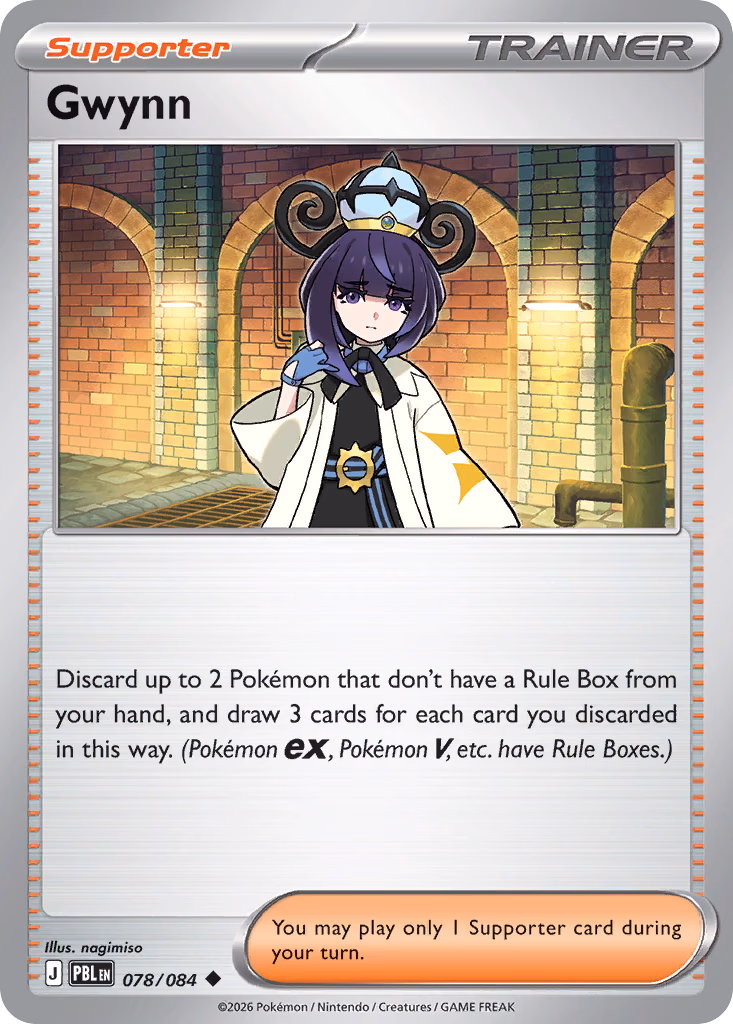Gwynn Pokemon card (078/084, Pitch Black)