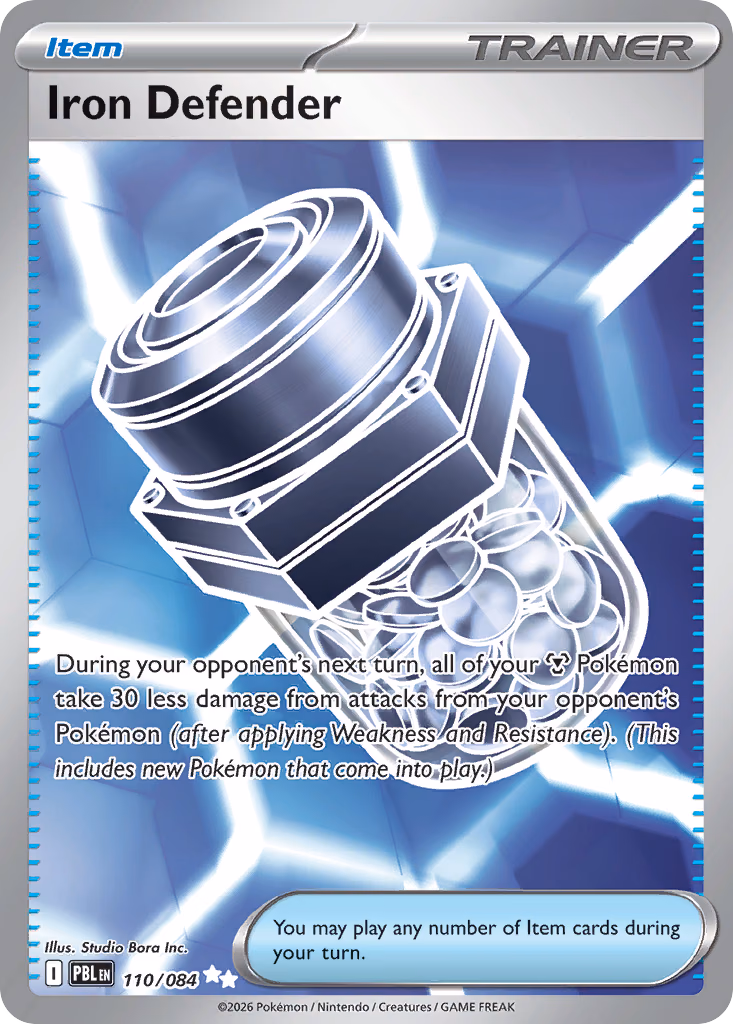 Iron Defender Pokemon card (110/084, Pitch Black)