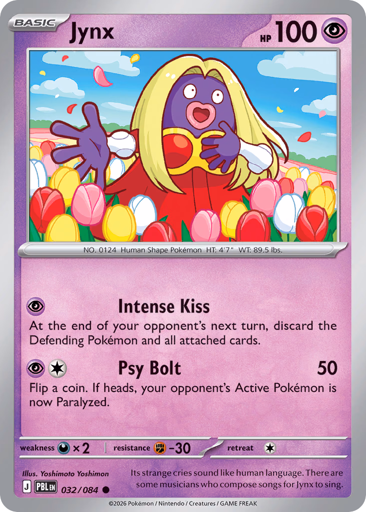 Jynx Pokemon card (032/084, Pitch Black)