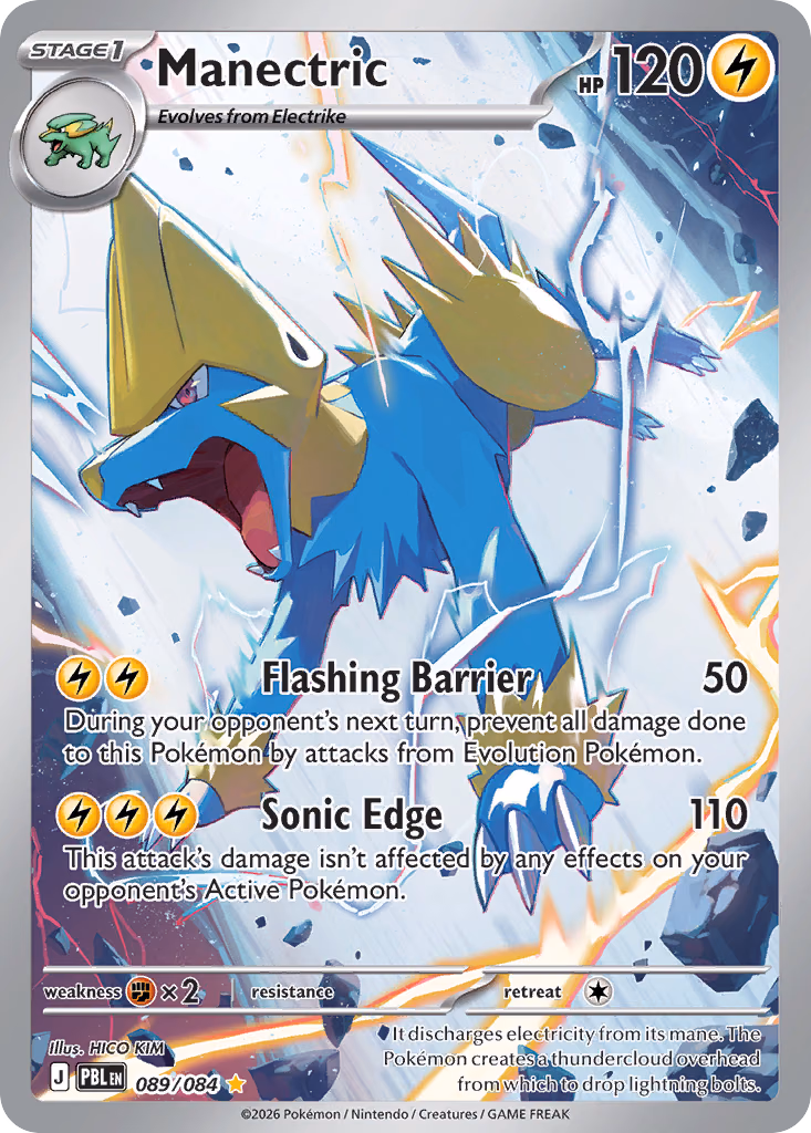 Manectric Pokemon card (089/084, Pitch Black)