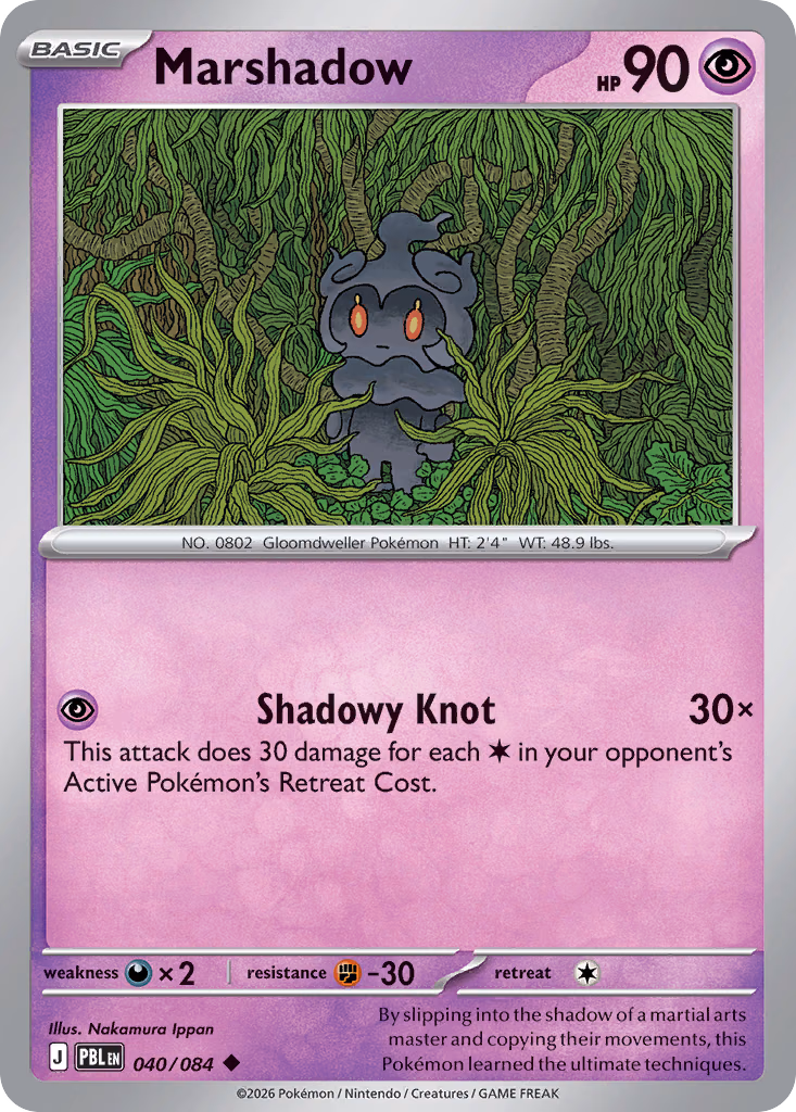 Marshadow Pokemon card (040/084, Pitch Black)