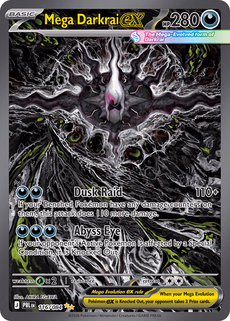 Mega Darkrai ex Pokemon card (116/084, Pitch Black)