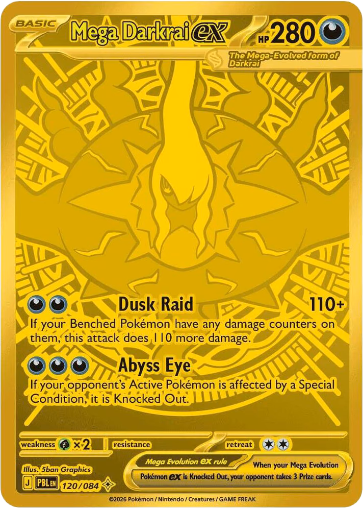 Mega Darkrai ex Pokemon card (120/084, Pitch Black)