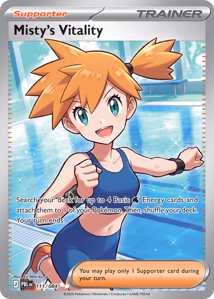 Misty's Vitality Pokemon card (111/084, Pitch Black)