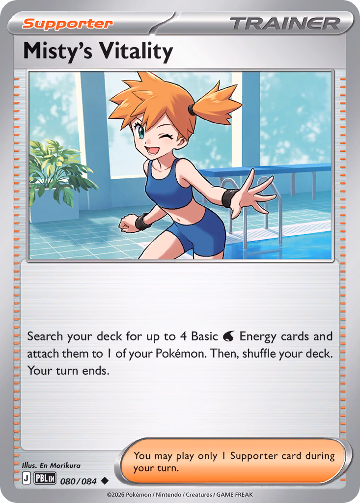 Misty's Vitality Pokemon card (080/084, Pitch Black)