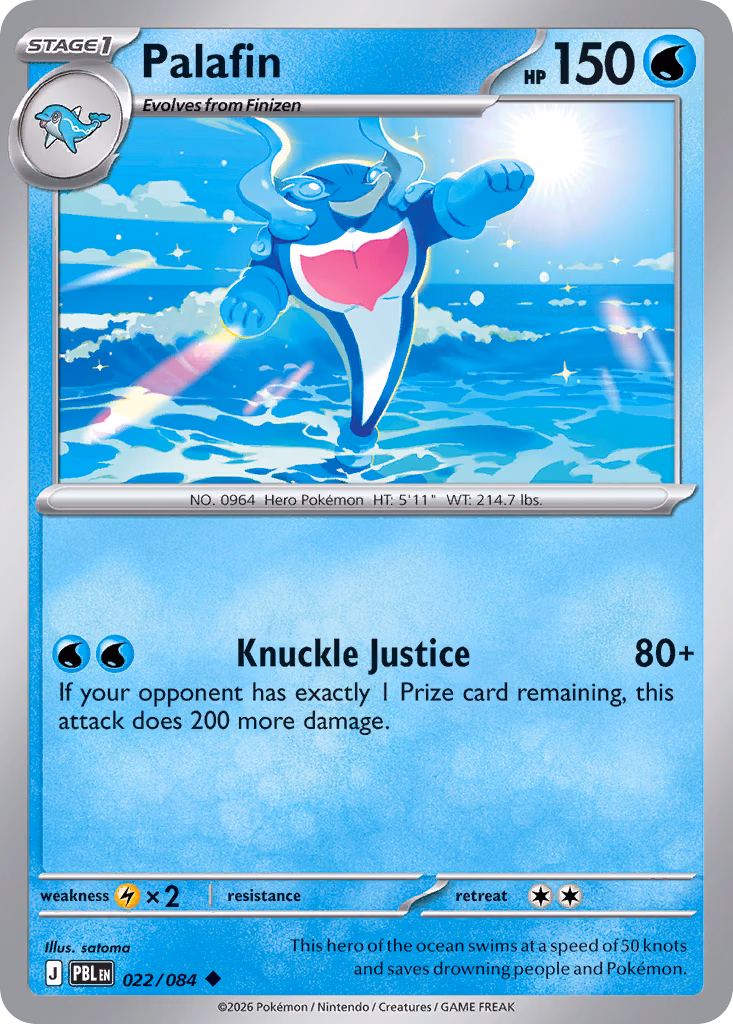 Palafin Pokemon card (022/084, Pitch Black)