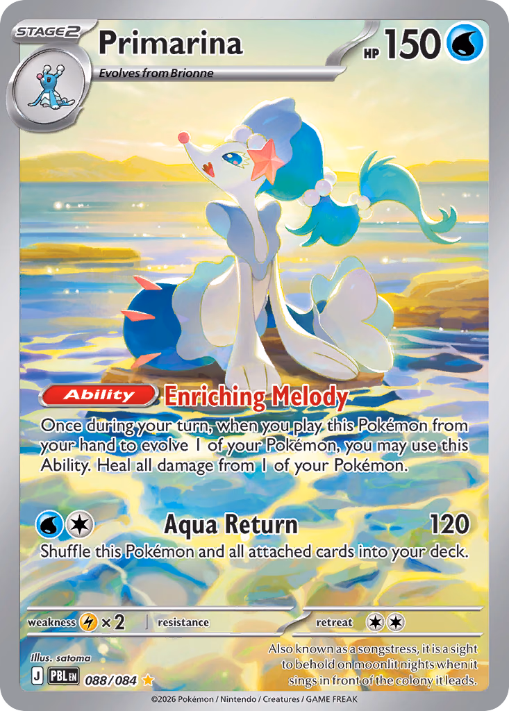 Primarina Pokemon card (088/084, Pitch Black)
