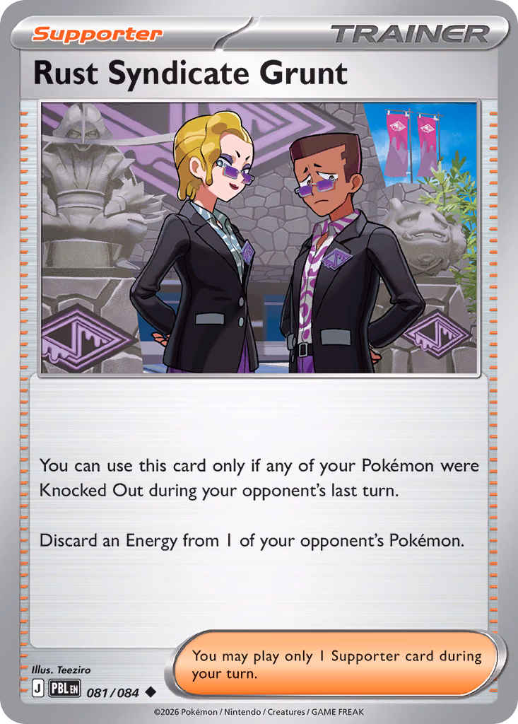 Rust Syndicate Grunt Pokemon card (081/084, Pitch Black)