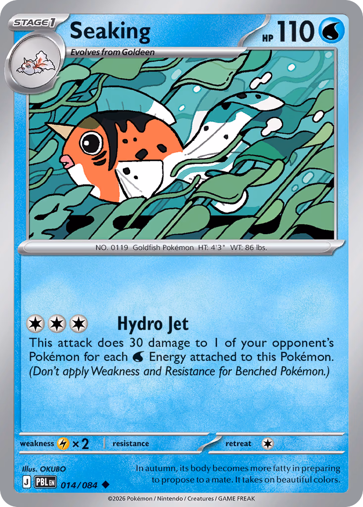 Seaking Pokemon card (014/084, Pitch Black)