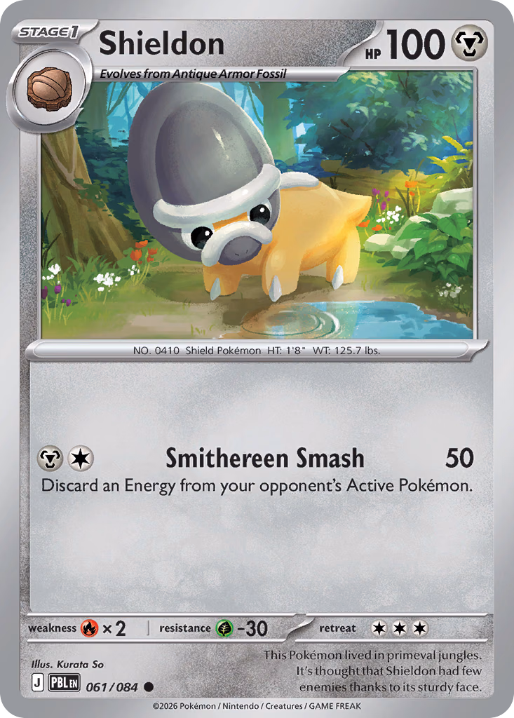 Shieldon Pokemon card (061/084, Pitch Black)