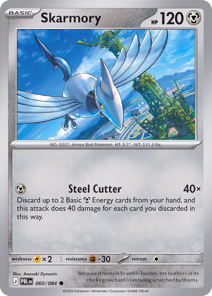 Skarmory Pokemon card (060/084, Pitch Black)