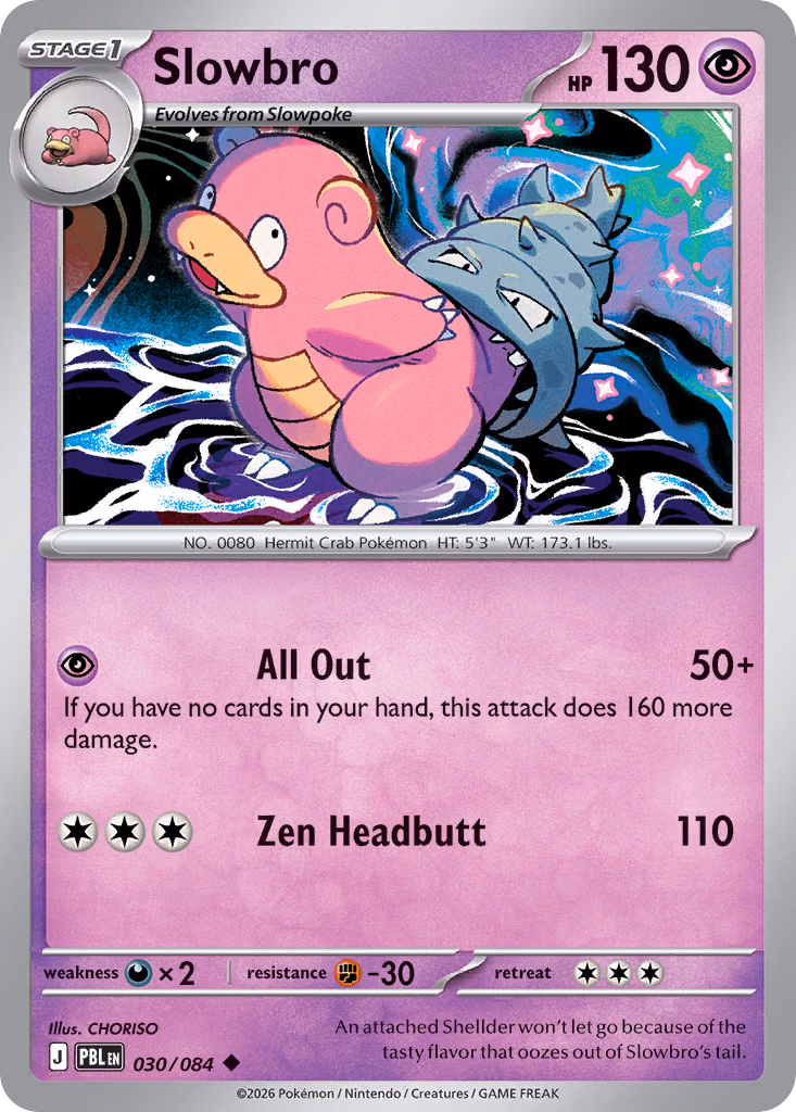 Slowbro Pokemon card (030/084, Pitch Black)