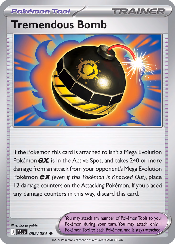 Tremendous Bomb Pokemon card (082/084, Pitch Black)