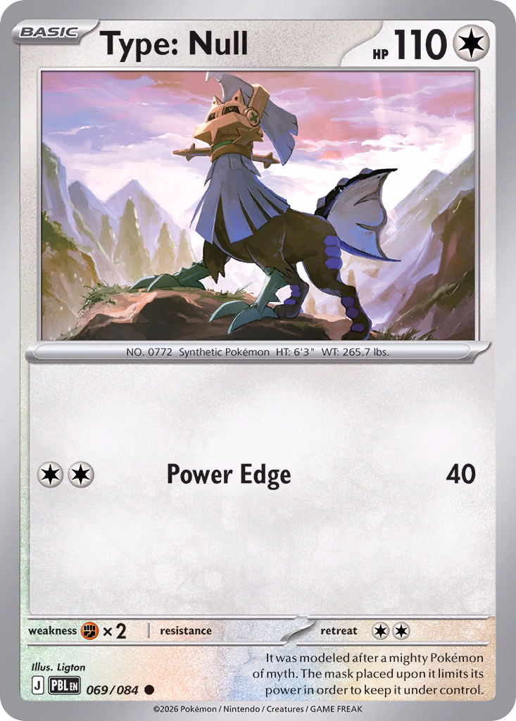 Type: Null Pokemon card (069/084, Pitch Black)