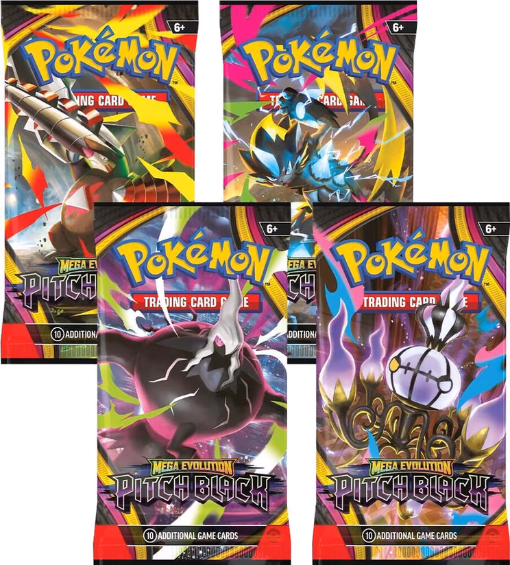 Pokemon Pitch Black Booster Pack Art Bundle [Set of 4]