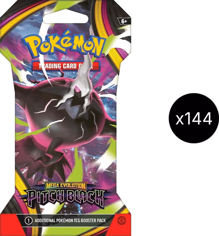 Pokemon Pitch Black Sleeved Booster Case