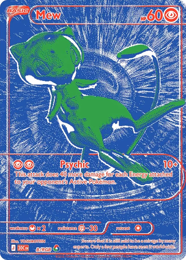 Mew Pokemon card (B/3, 30th Celebration)