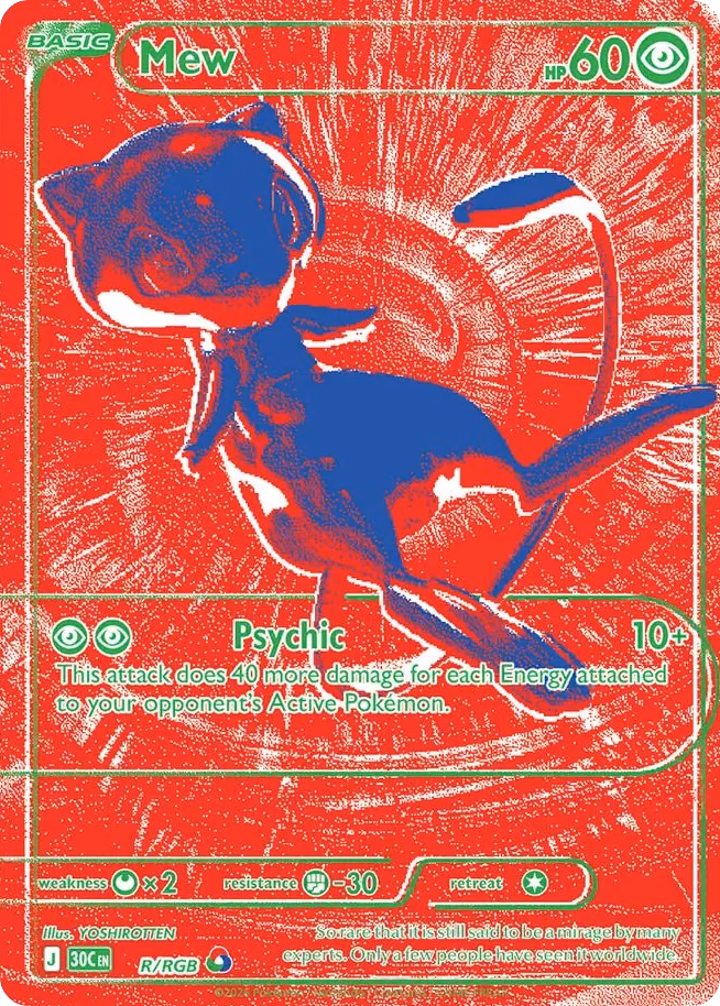 Mew Pokemon card (R/3, 30th Celebration)