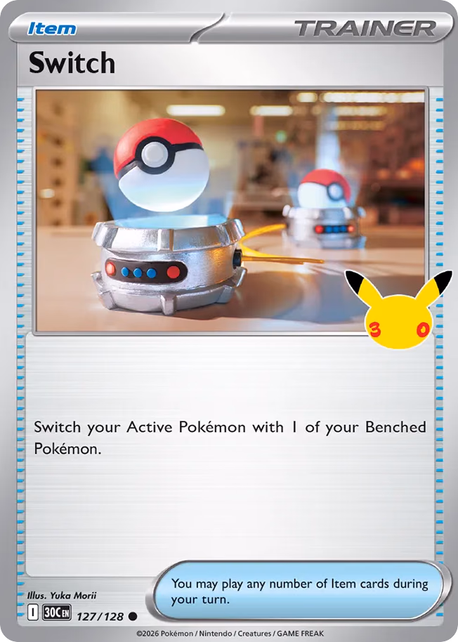 Switch Pokemon card (127/128, 30th Celebration)