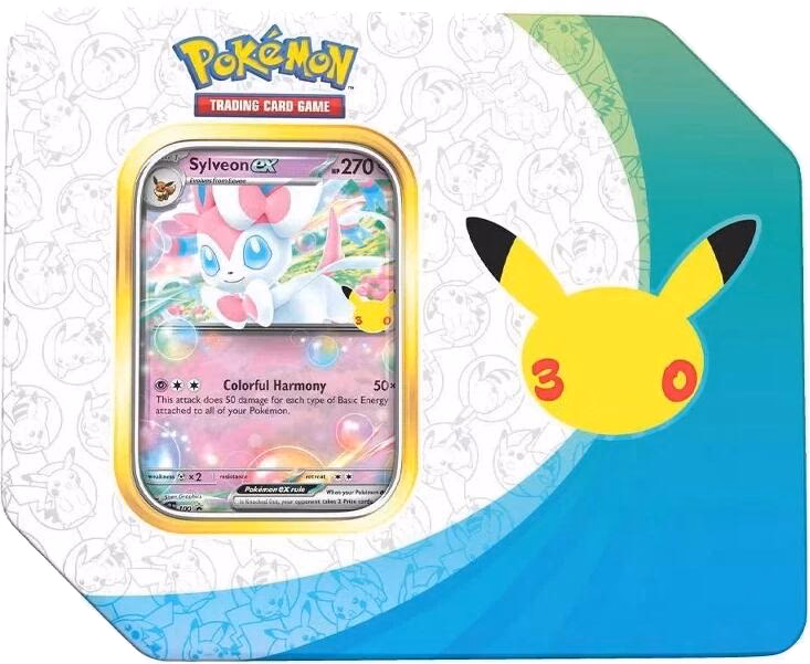 Pokemon 30th Celebration ex Tin [Sylveon ex] (Retail Version)