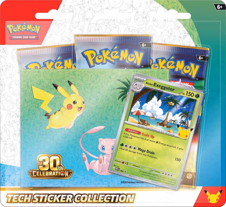 Pokemon 30th Celebration Tech Sticker Collection [Alolan Exeggutor]