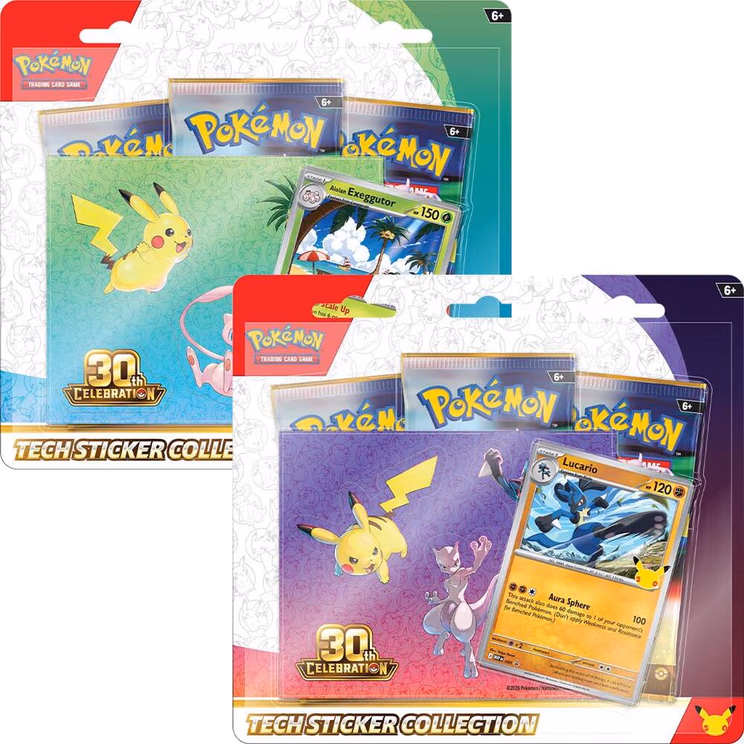 Pokemon 30th Celebration Tech Sticker Collection [Set of 2]