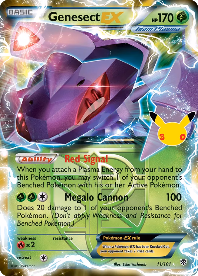 Genesect-EX Pokemon card (011/030, 30th Celebration: Classic Collection)