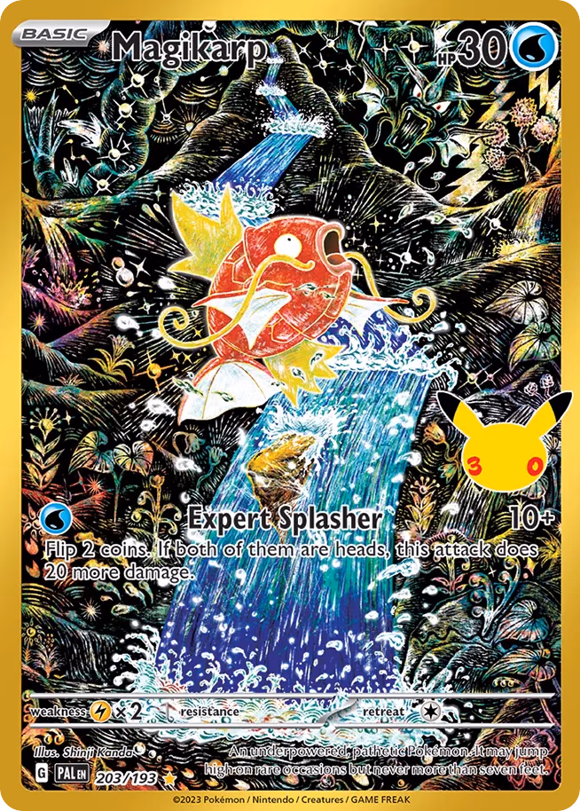 Magikarp Pokemon card (203/030, 30th Celebration: Classic Collection)