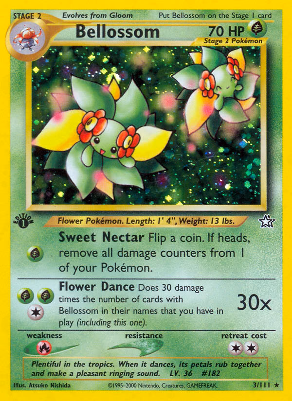 Bellossom (1st Edition) Pokemon card (3/111, Neo Genesis)