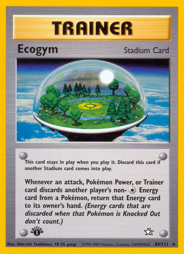Ecogym (1st Edition) Pokemon card (84/111, Neo Genesis)