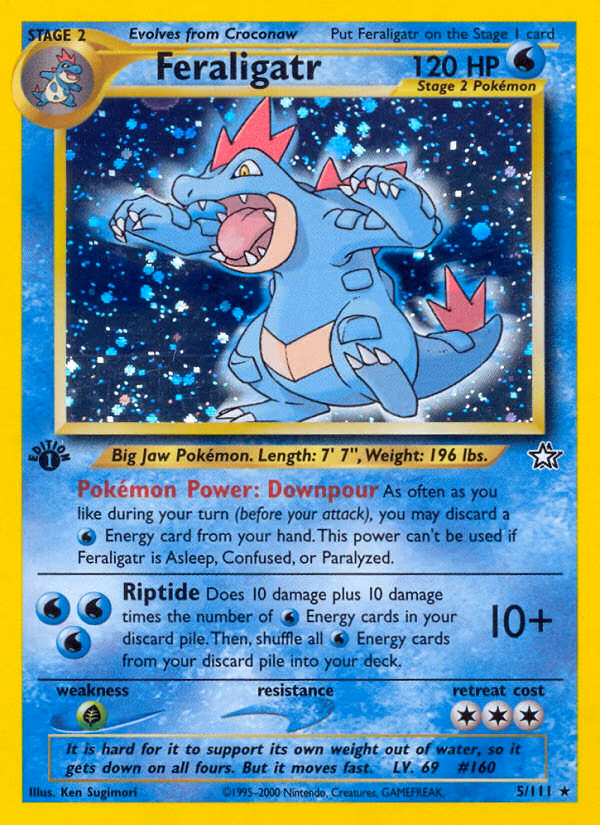 Feraligatr (Unlimited) Pokemon card (5/111, Neo Genesis)