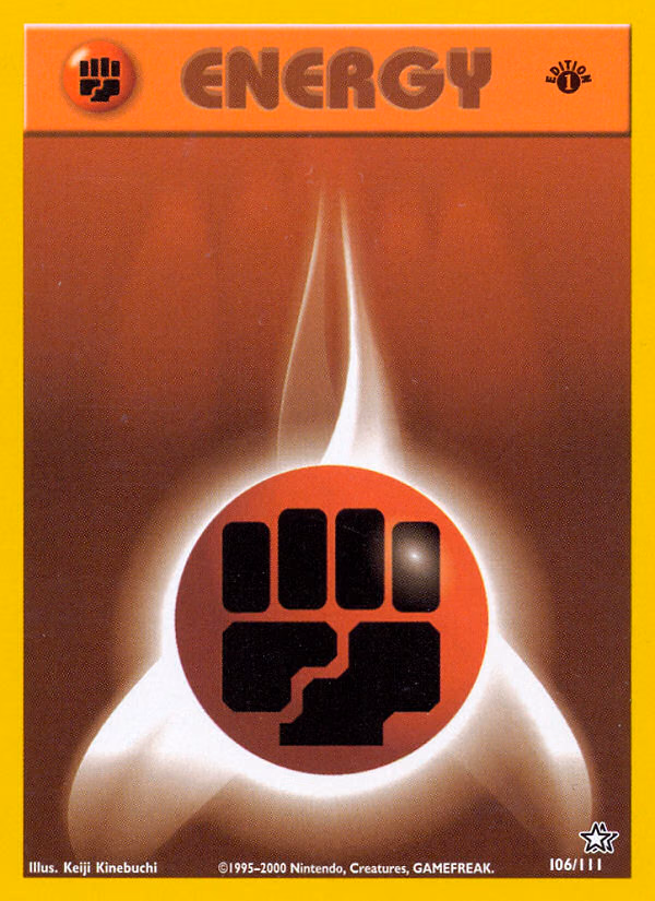 Fighting Energy (Unlimited) Pokemon card (106/111, Neo Genesis)