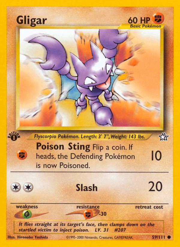 Gligar (Unlimited) Pokemon card (59/111, Neo Genesis)