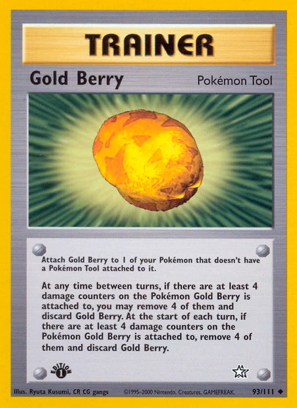 Gold Berry (Unlimited) Pokemon card (93/111, Neo Genesis)